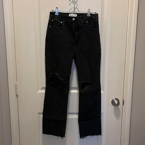 Abercrombie ultra high rise ankle straight jeans